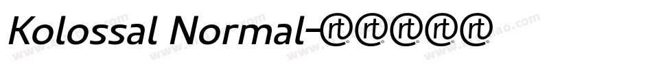 Kolossal Normal字体转换